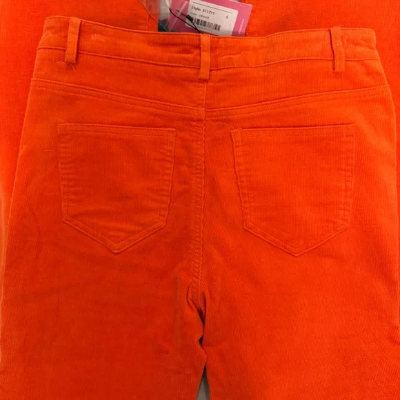 Edikted Tony Corduroy Flare Pants Orange S NWT 70s Boho Festival Bell Bottoms - Picture 4 of 6